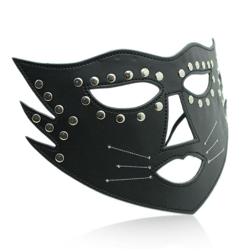 BDStyle Cat Face Mask with Beard Blindfolds And Masks