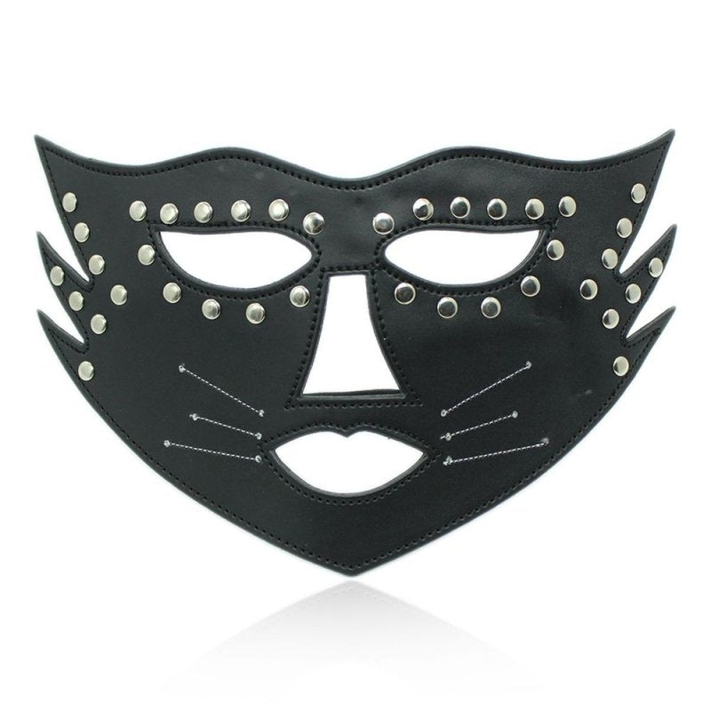 BDStyle Cat Face Mask with Beard Blindfolds And Masks