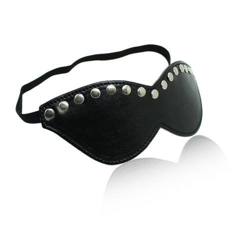 BDStyle Black Leather Blindfold Mask - Blindfolds And Masks