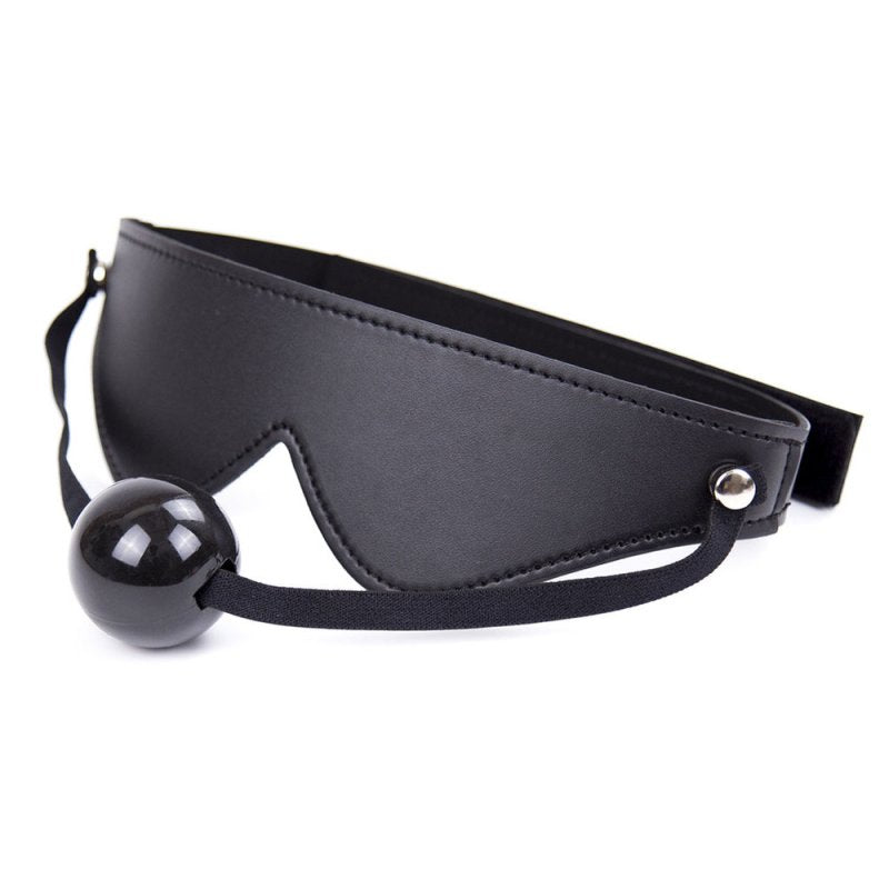 BDStyle Velcro Strap Blindfold With Ball Gag Blindfolds And Masks