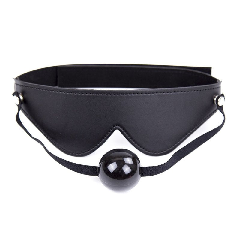 BDStyle Velcro Strap Blindfold With Ball Gag Blindfolds And Masks