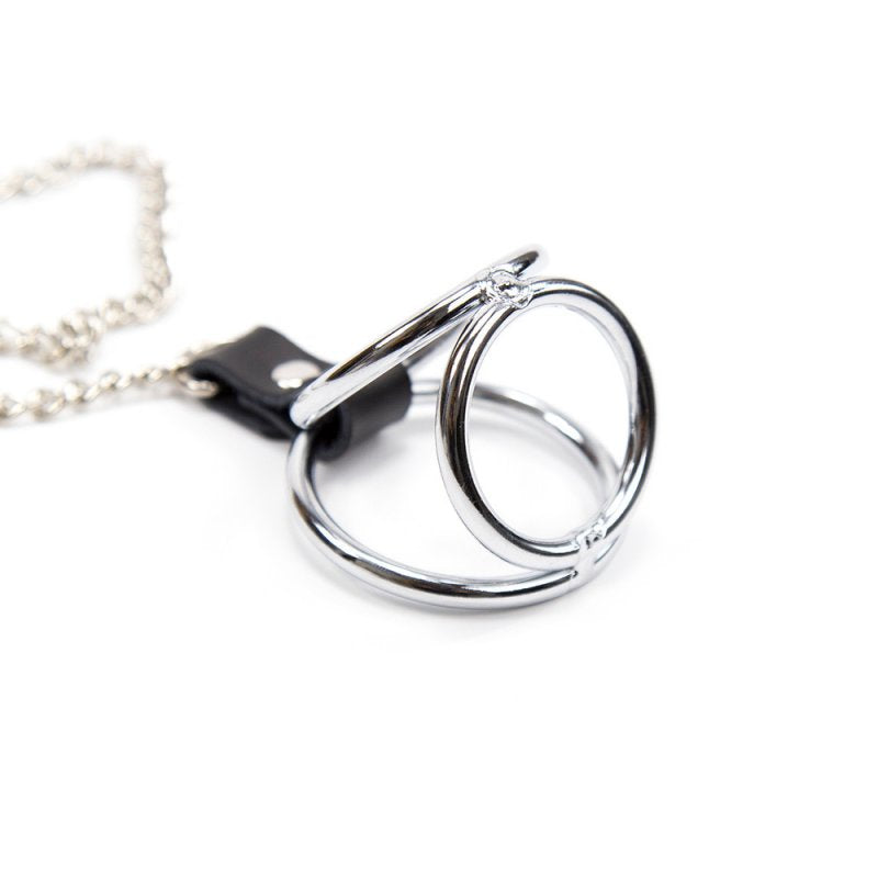 BDStyle Adjustable Nipple Clamps With Cock Ring Steel Cock Rings