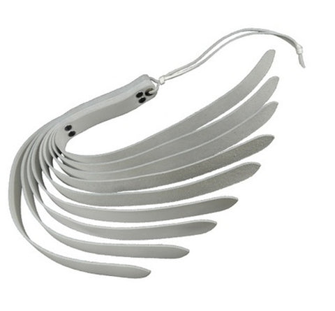 Spartacus 9 Straps White Slapper 20 inches - Paddles And Slappers