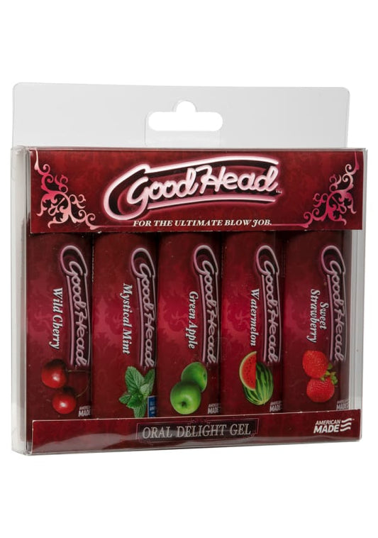 Doc Johnson GoodHead 5 Pack Oral Delight Gel - Water Based Lubes