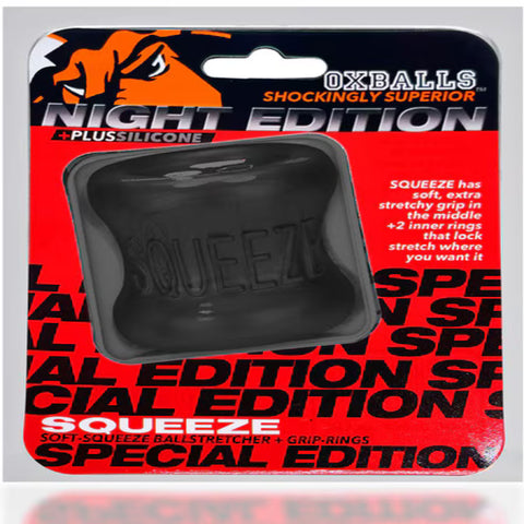 Oxballs Squeeze Ballstretcher - Velvety Silicone Comfort and Enhanced Sensations - Ball and Cock Toys