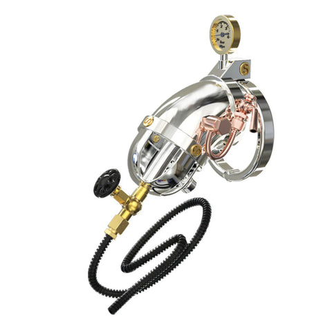 Victorian-Inspired Stainless Steel Chastity Cage - Embrace the Steampunk Allure - Male Chastity
