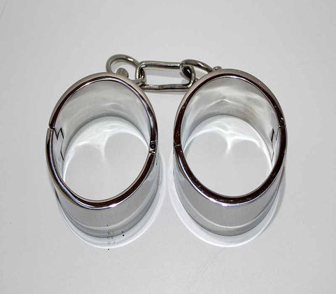 Steel Lust Cuffs with Chain - Cuffs And Restraints