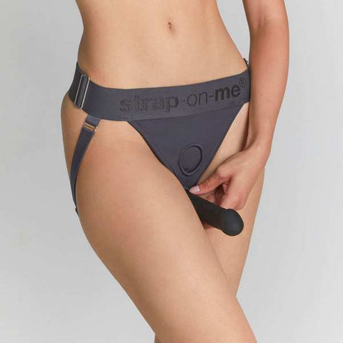 STRAP-ON-ME NEW Bendable Strap-On Silicone Dildo Black - Strap On Sextoys
