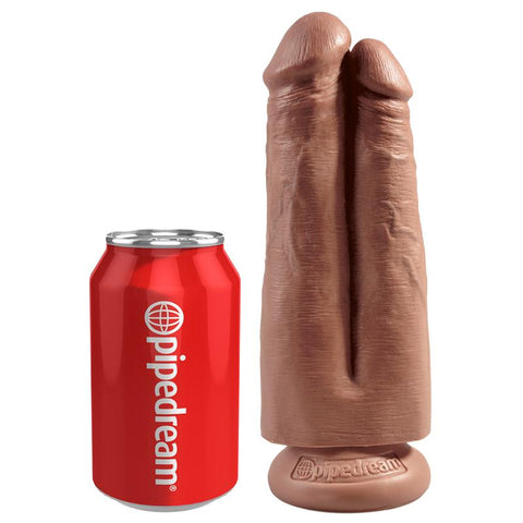 King Cock Strap-On Two Cocks One Hole 7 Inch Realistic Cock - Strap On Sextoys
