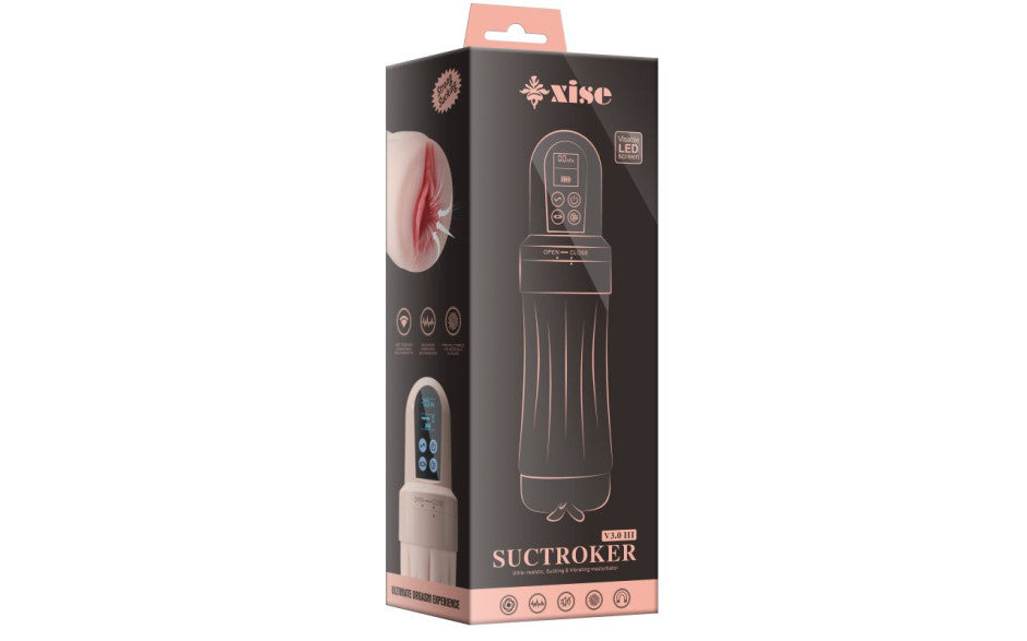 Xise Suctroker Dual Density Vibrating Vaginal Masturbator V3 - Masturbators and Strokers