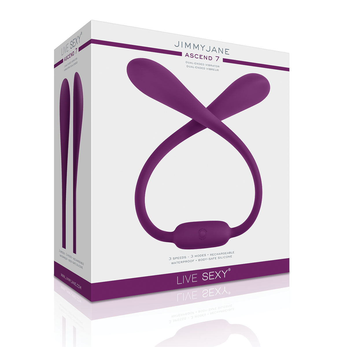 Jimmyjane Live Sexy Ascend 7 Purple Silicone Massager Personal Massagers