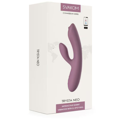 Svakom Trysta Neo G-Spot Rabbit Vibrator Romantic Rose - Rabbit Vibrators