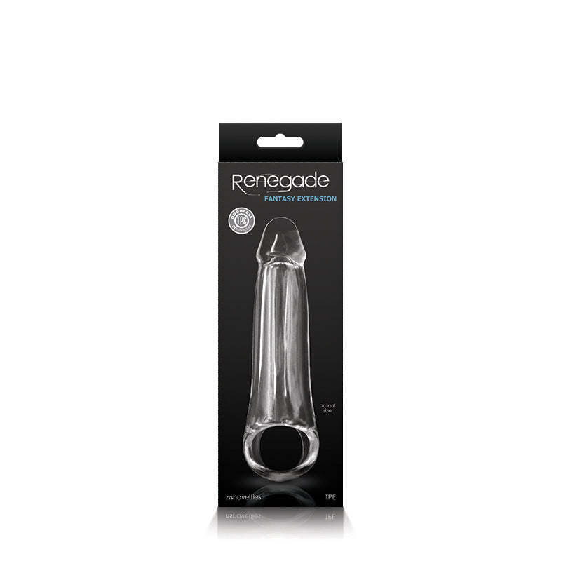 NS Novelties Renegade Fantasy Extension Small Penis Extension Sleeve Clear Penis Sleeves and Extenders