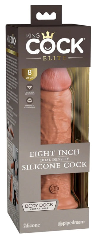 King Cock Elite Dual Density Silicone Cock Tan - Realistic Dildos
