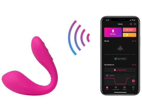 Lovense Dolce Remote Control G Spot and Clitoral Vibrator - Remote Control Vibrators