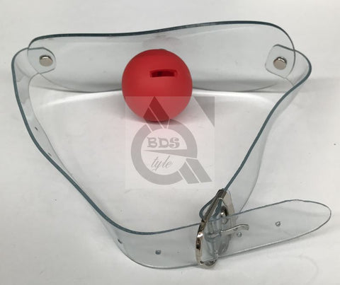 Transparent String Mouth Red Ball Gag - Bondage Gags and Bits