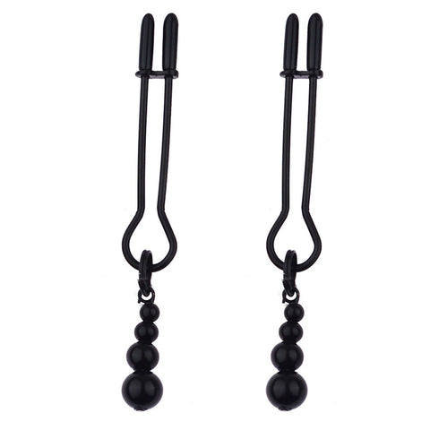 BDStyle Adorn Triple Bead Nipple Clamp Set - Nipple and Clit Clamps