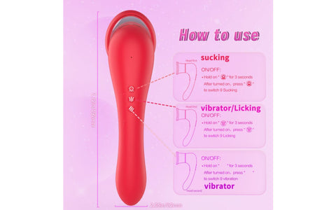 S-Hande Trumpet 3-in-1 Sucking Licking Vibrating Stimulator - Clit Ticklers and Pulsators