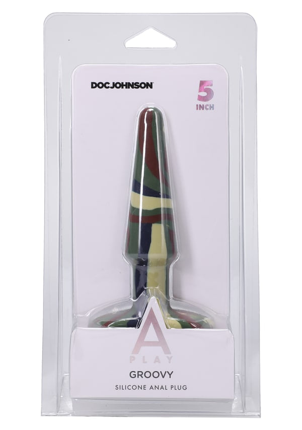 Doc Johnson A-Play Groovy Flexible Anal Plug Camouflage Butt Plugs
