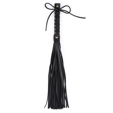Unholy Whip With Bow Handle Leather Flogger - Whips And Crops