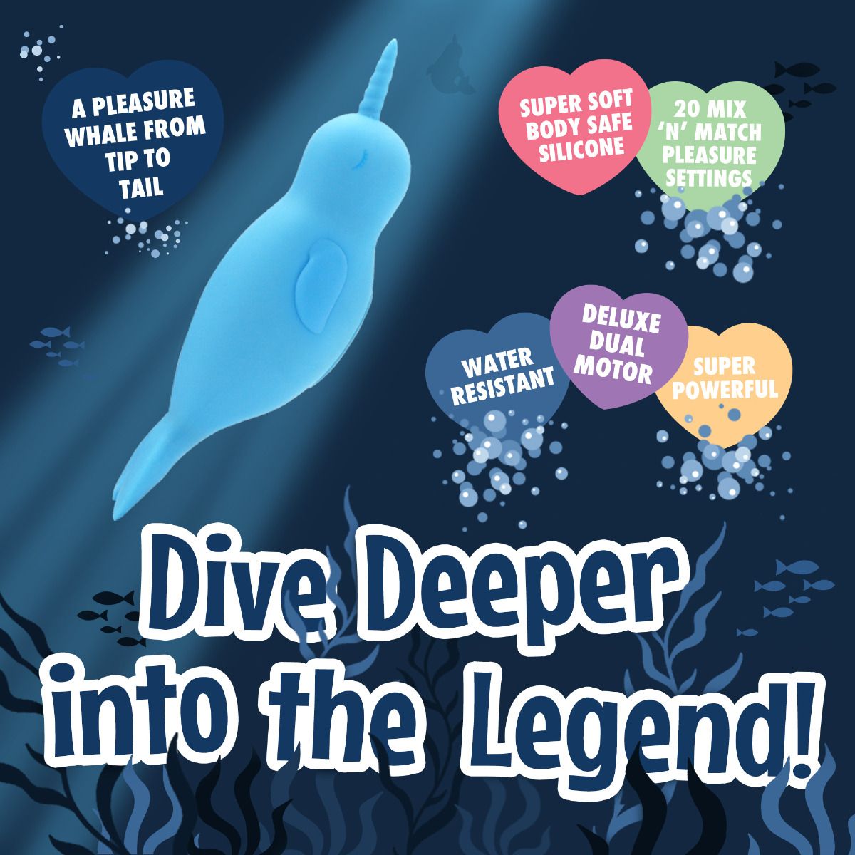 Unihorn of the Sea Neigh Mo Clit Stimulator Clit Ticklers and Pulsators