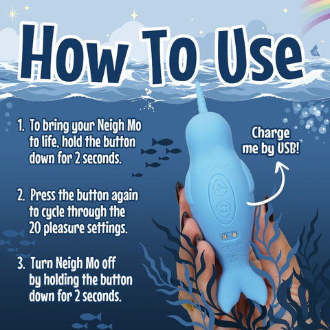 Unihorn of the Sea Neigh Mo Clit Stimulator - Clit Ticklers and Pulsators