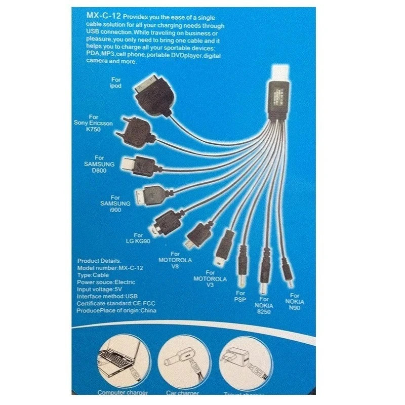 USB Multiple Cable Charger Vibrator Accessories
