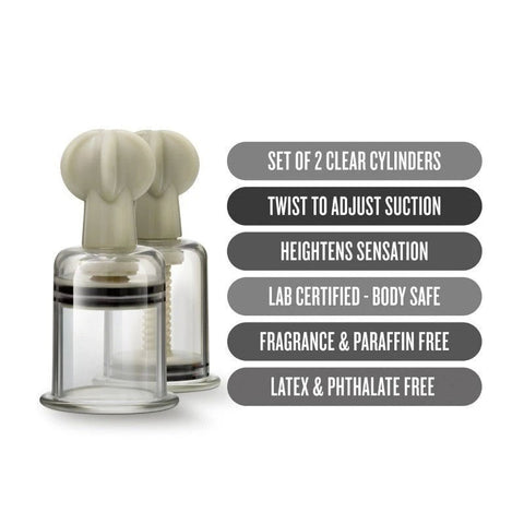 Temptasia Adjustable Pleasure Suckers - Heighten Your Senses - Nipple and Clit Clamps
