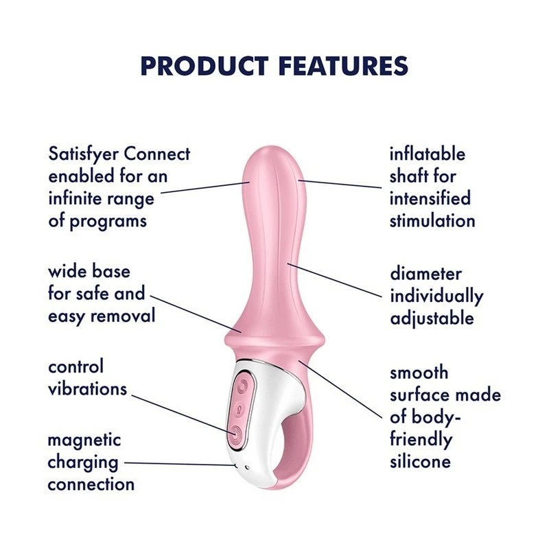Satisfyer Air Pump Booty 5 App Controlled Silicone Anal Vibrator Anal Vibrators