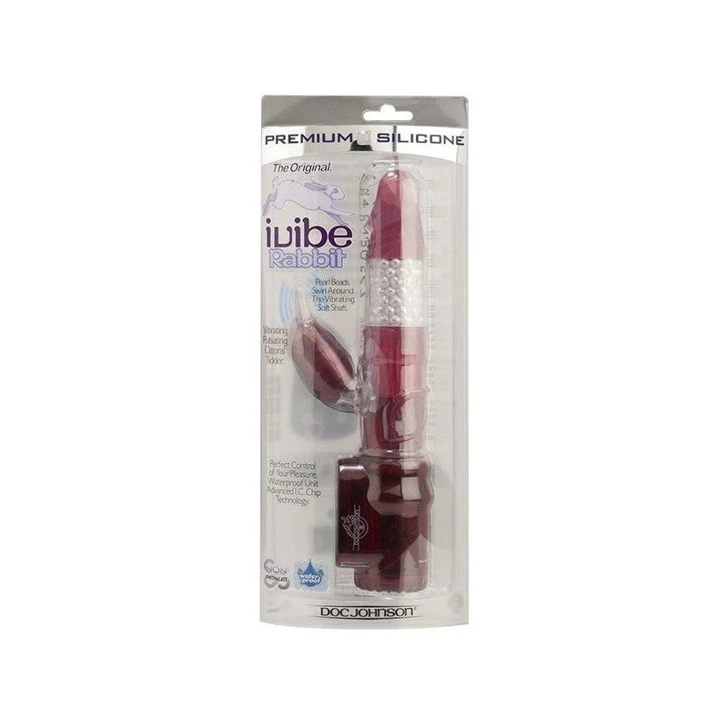 IVibe Rabbit Strawberry - Dual Stimulation Silicone Delight Rabbit Vibrators