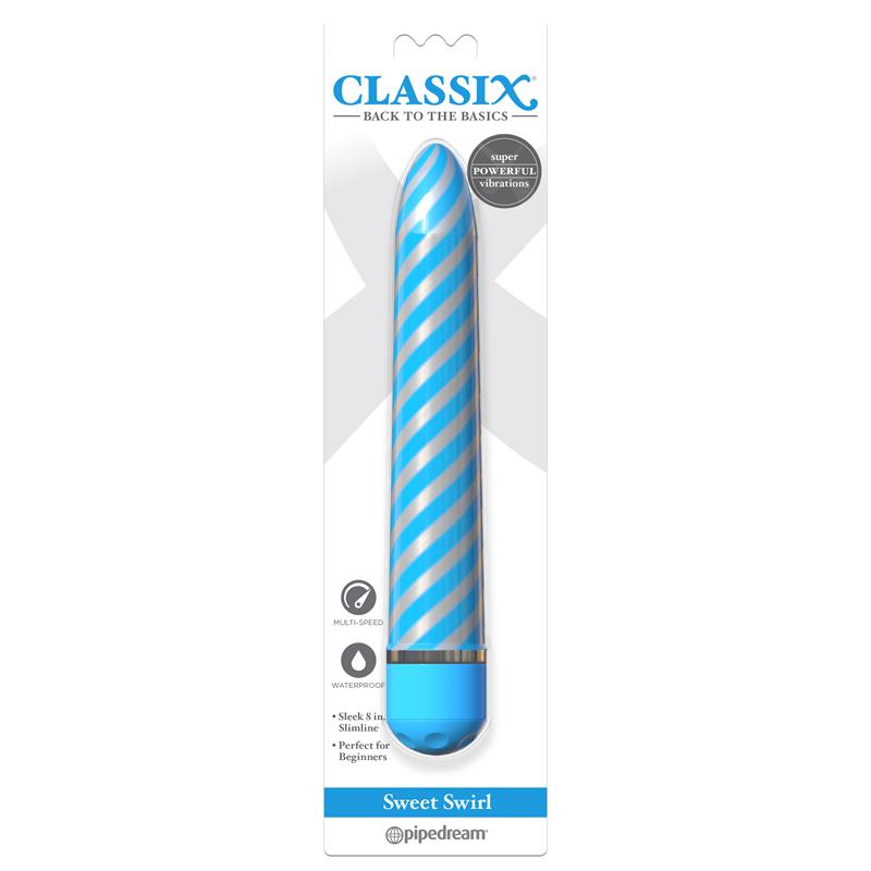 Pipedream Classix Sweet Swirl 8 Inch Bullet Vibrator Bullet Vibrators