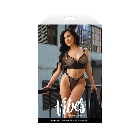 VIBES Baddie Mesh Lingerie - Fierce & Fabulous Intimates - Bras and Bra Sets