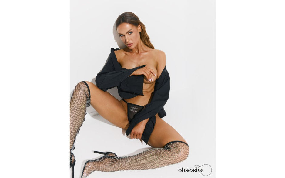 Obsessive Lingerie Want To Sin Sexy Womens Thong - G-Strings, Panties and Shorts