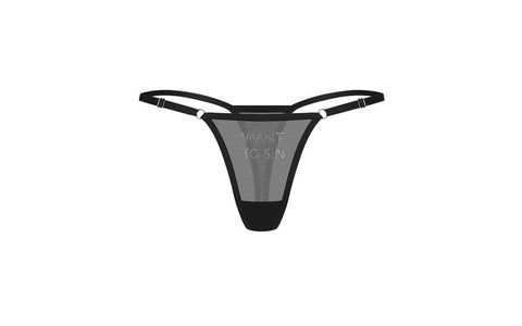 Obsessive Lingerie Want To Sin Sexy Womens Thong - G-Strings, Panties and Shorts