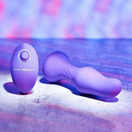 Zero Tolerance Tunnel Teaser Butt Plug with Remote Purple - Butt Plugs