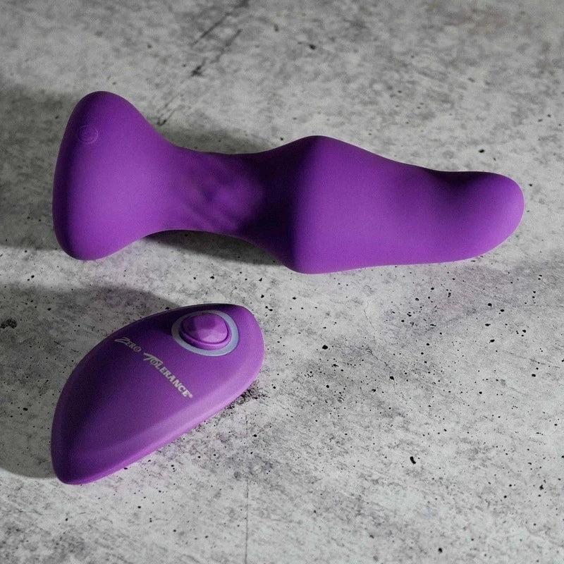 Zero Tolerance Tunnel Teaser Butt Plug with Remote Purple Butt Plugs