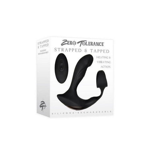 Zero Tolerance Strapped & Tapped Prostate Vibrator Black - Butt Plugs