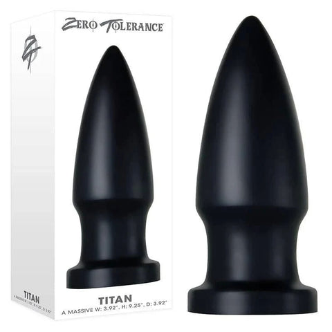 Zero Tolerance The Titan Giant Anal Plug Black - Butt Plugs