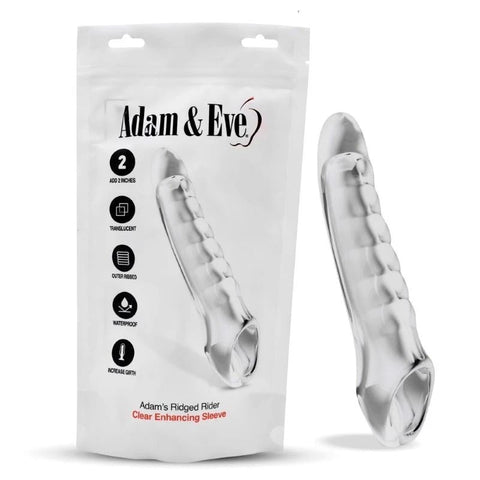 Adam & Eve Ridged Rider - Enhance Your Intimate Experiences - Pumps, Extenders and Sleeves