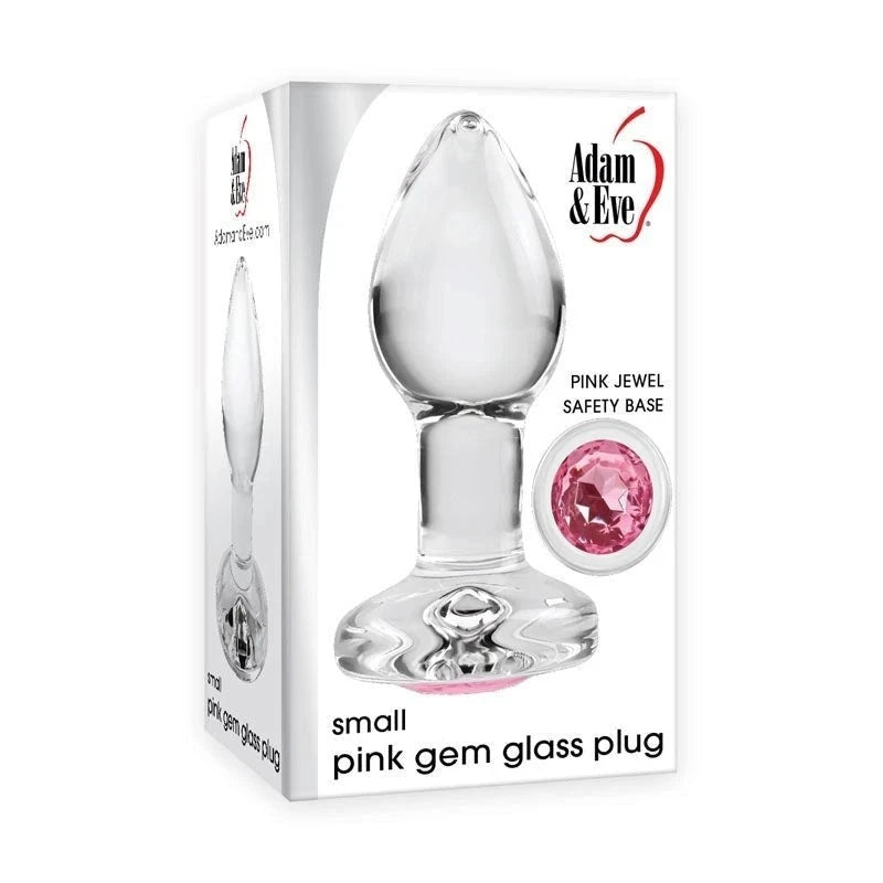 Luxurious Anal Delight - Adam & Eve's Pink Gem Glass Plug Butt Plugs