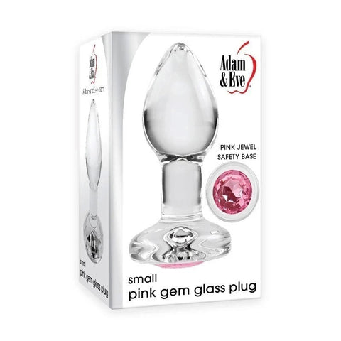 Luxurious Anal Delight - Adam & Eve's Pink Gem Glass Plug - Butt Plugs