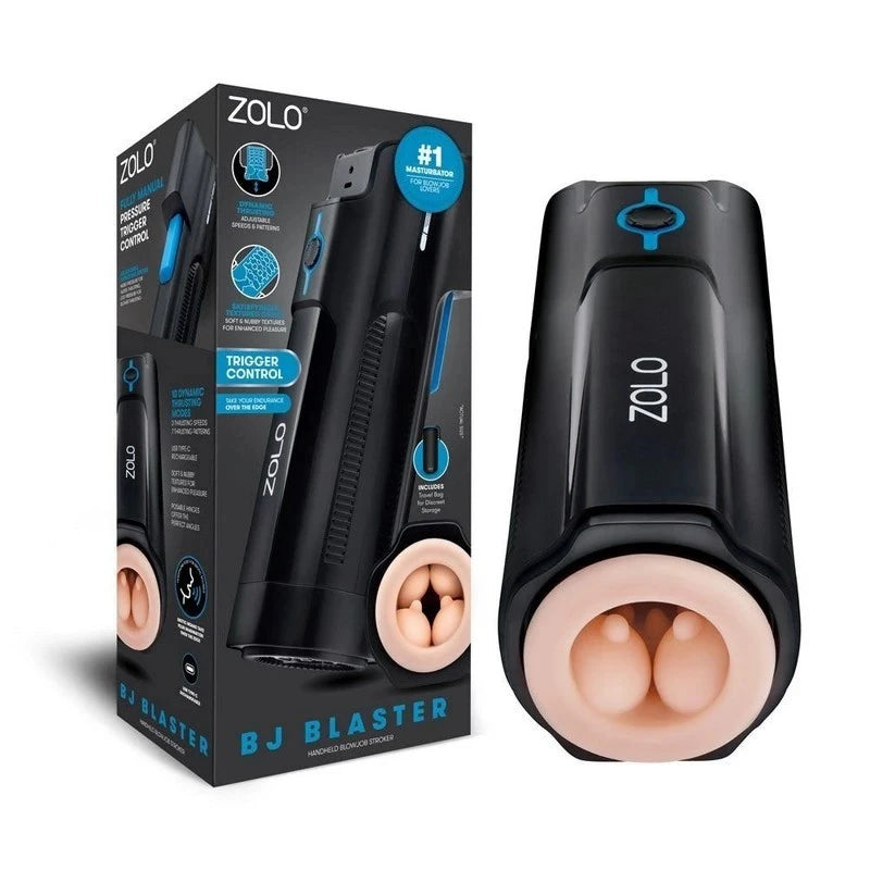 Zolo Pleasure Blaster - Powerful Vibrating & Thrusting Male Toy Realistic Butts And Vaginas