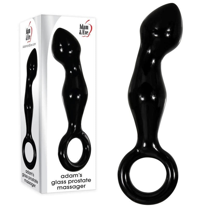 Adam & Eve's Sophisticated Black Glass Prostate Massager Prostate Toys