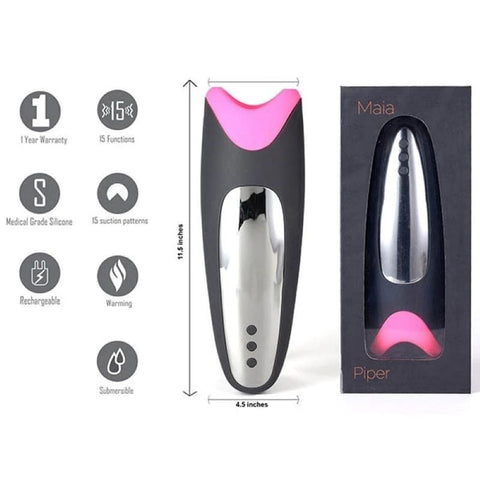 Maia Toys Piper - Warming Vibrations for Unparalleled Pleasure - Masturbators and Strokers