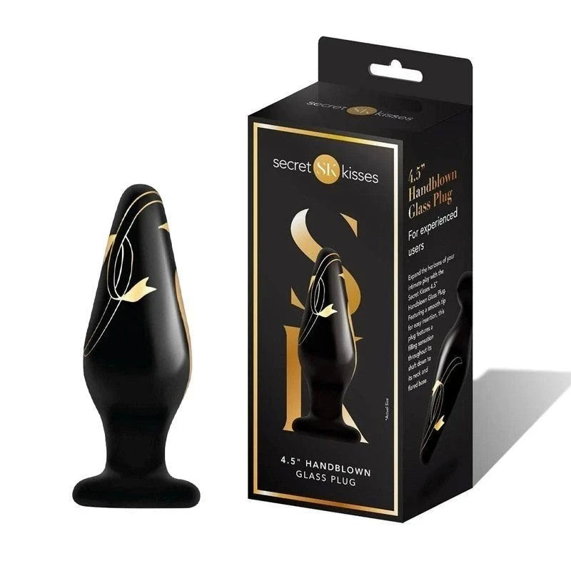 Secret Kisses Handblown Wide Glass Plug Butt Plugs