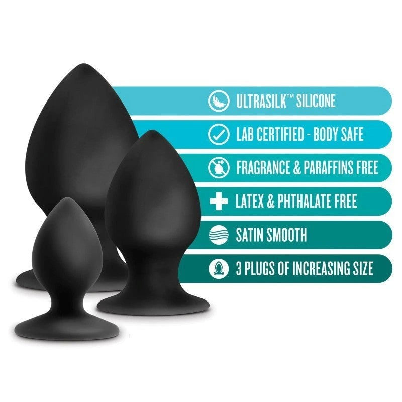 Anal Adventures Platinum Pleasure Plug Set Butt Plugs