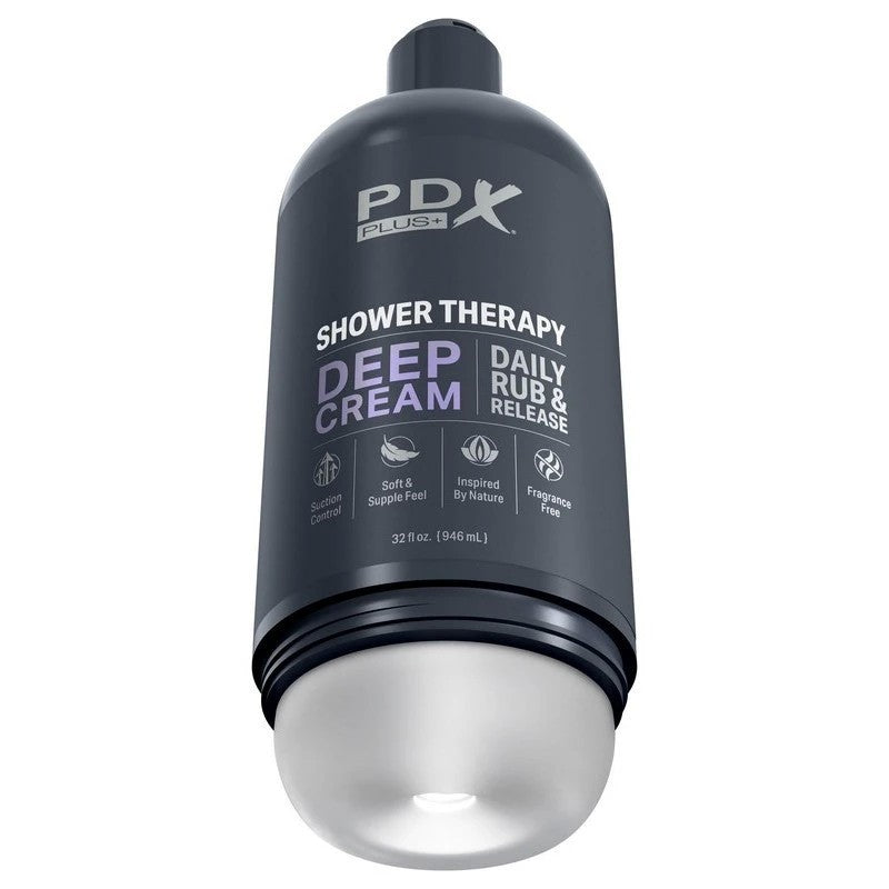 PDX Plus Shower Therapy Deep Cream Mens Masturbator Masturbators and Strokers