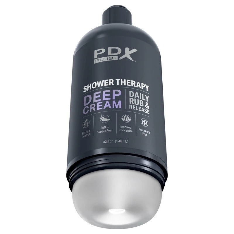 PDX Plus Shower Therapy Deep Cream Mens Masturbator Masturbators and Strokers