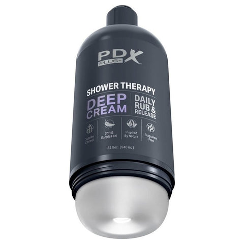 PDX Plus Shower Therapy Deep Cream Mens Masturbator - Masturbators and Strokers