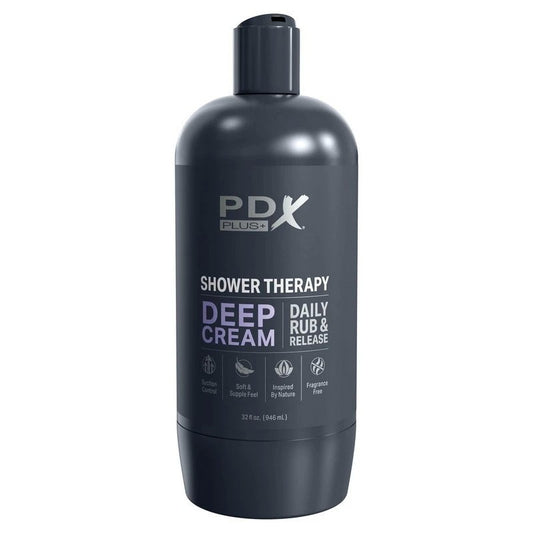 PDX Plus Shower Therapy Deep Cream Mens Masturbator - Masturbators and Strokers